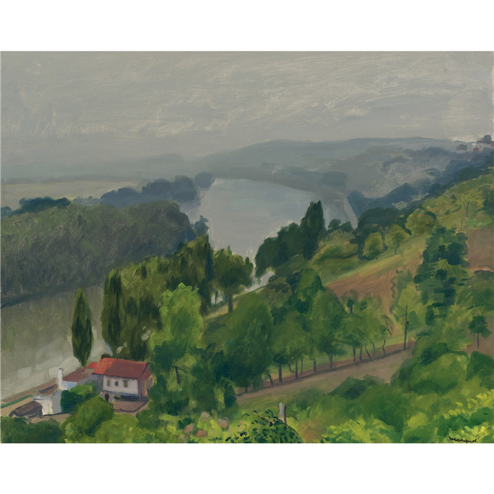 阿尔伯特·马奎特(Albert Marquet)高清作品-MÉRICOURT, TEMPS GRIS