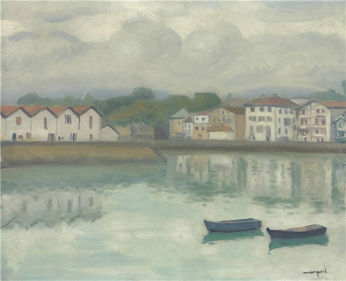 阿尔伯特·马奎特(Albert Marquet)高清作品-port de saint-jean-de-luz