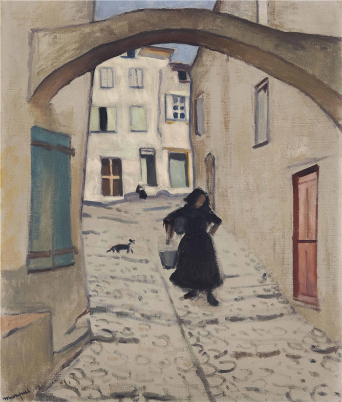 阿尔伯特·马奎特(Albert Marquet)高清作品-rue a collioure ete 1912