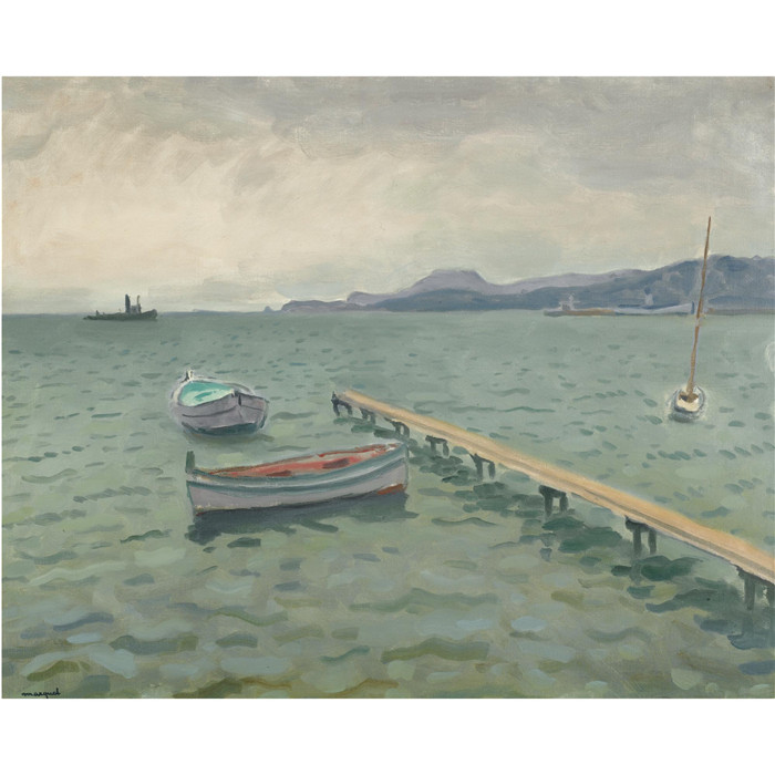 阿尔伯特·马奎特（Albert Marquet）高清作品-邮件到达，Porquerolles