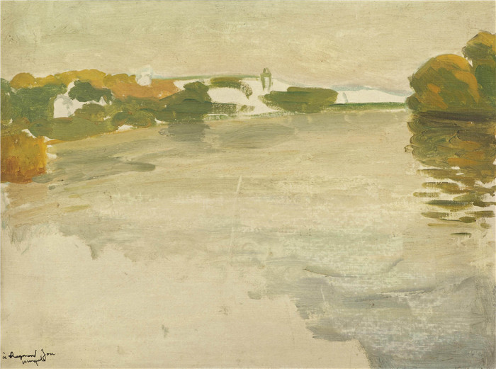 阿尔伯特·马奎特（Albert Marquet）高清作品-沿河风景
