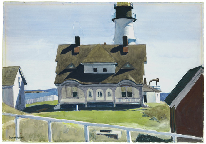 爱德华·霍珀（Edward Hopper）高清油画-一组房屋
