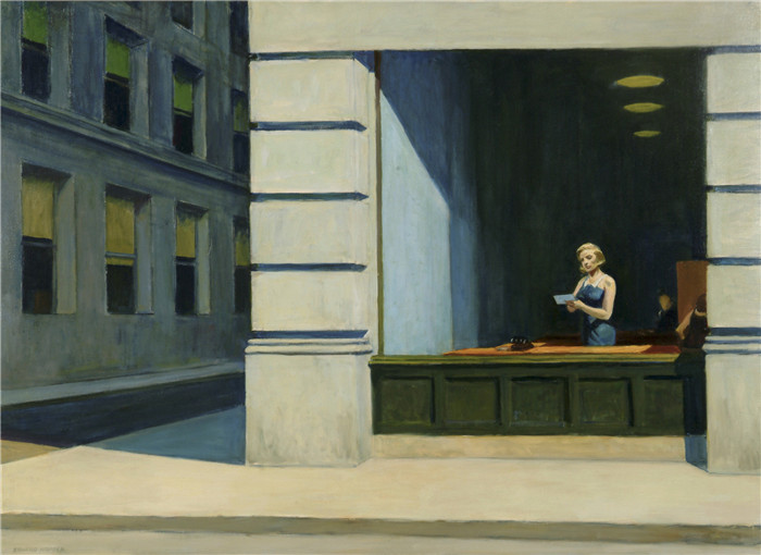 爱德华·霍珀（Edward Hopper）高清油画-纽约办事处