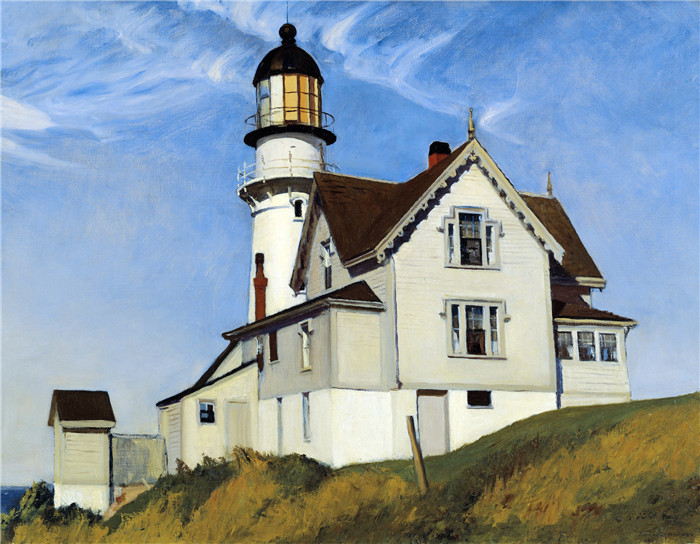 爱德华·霍珀（Edward Hopper）高清油画-一栋别墅