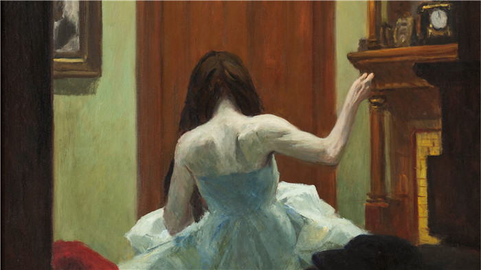 爱德华·霍珀（Edward Hopper）高清油画-纽约室内