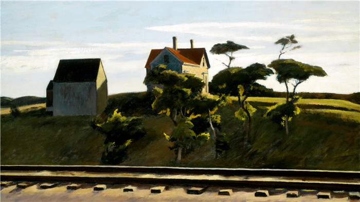 爱德华·霍珀（Edward Hopper）高清油画-纽约、纽黑文和哈特福德