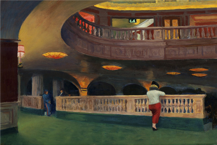 爱德华·霍珀（Edward Hopper）高清油画-谢里登剧院