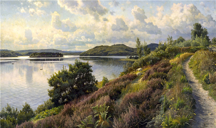 佩德·莫克·蒙森德(Peder Mork Monsted)高清作品-博雷索朝向天空山的景色