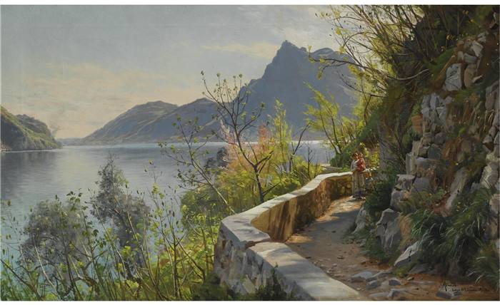 佩德·莫克·蒙森德(Peder Mork Monsted)高清作品-卢加诺索恩(卢加诺湖)