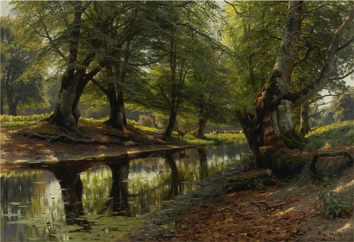 佩德·莫克·蒙森德(Peder Mork Monsted)高清作品-穿过山谷的小溪