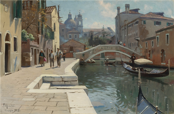 佩德·莫克·蒙森德(Peder Mork Monsted)高清作品-威尼斯运河