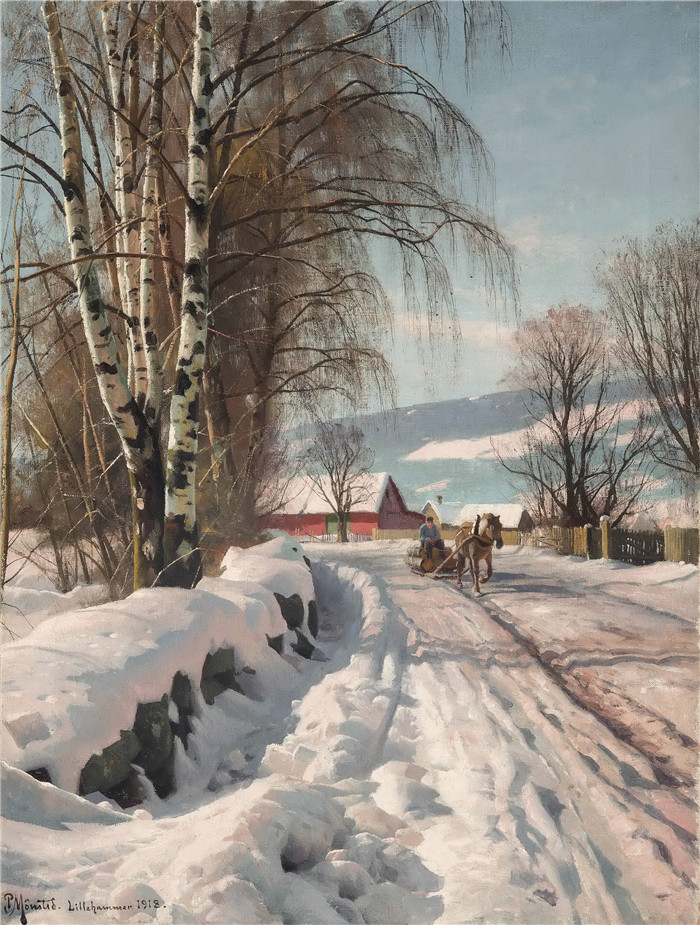 佩德·莫克·蒙森德(Peder Mork Monsted)高清作品-一条被雪覆盖的赛道