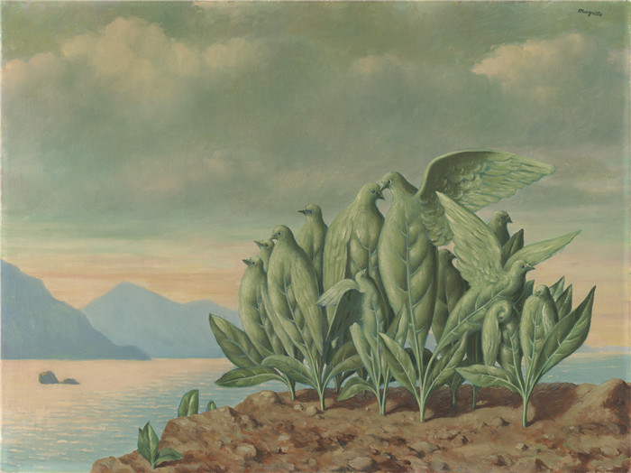 雷内·马格里特(René Magritte)高清作品-鸟巢、绘画和 R. Magritte 的哲学