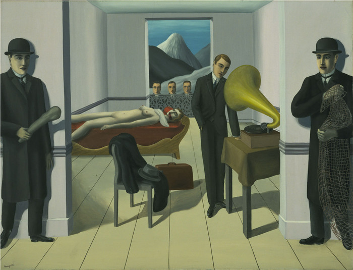 雷内·马格里特（René Magritte）高清作品-受到威胁的刺客