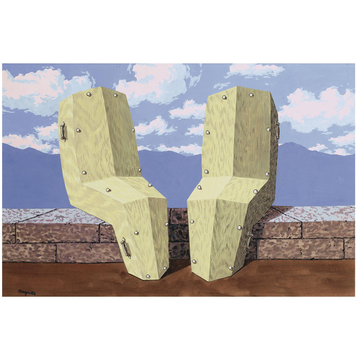 雷内·马格里特（René Magritte）高清作品-在一个美丽的下午结束
