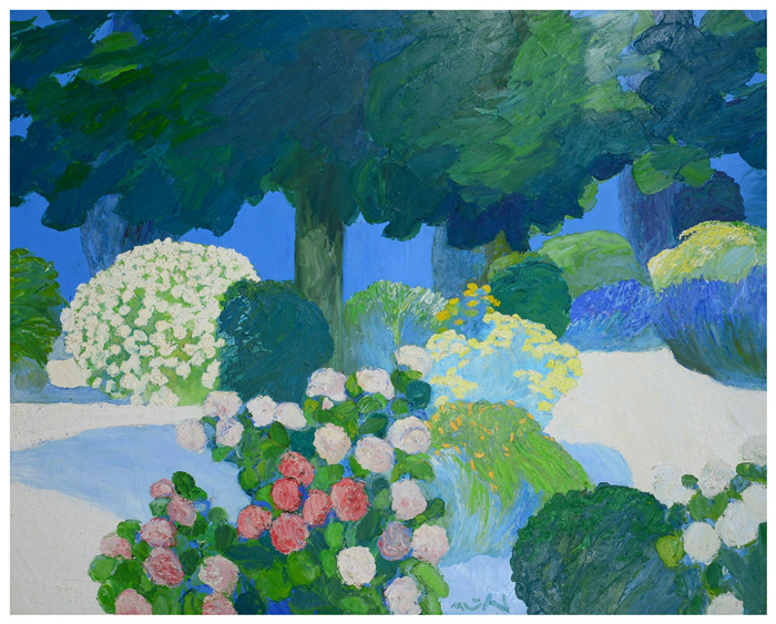 罗杰·穆尔(Roger mühl)高清油画作品-华丽的花园