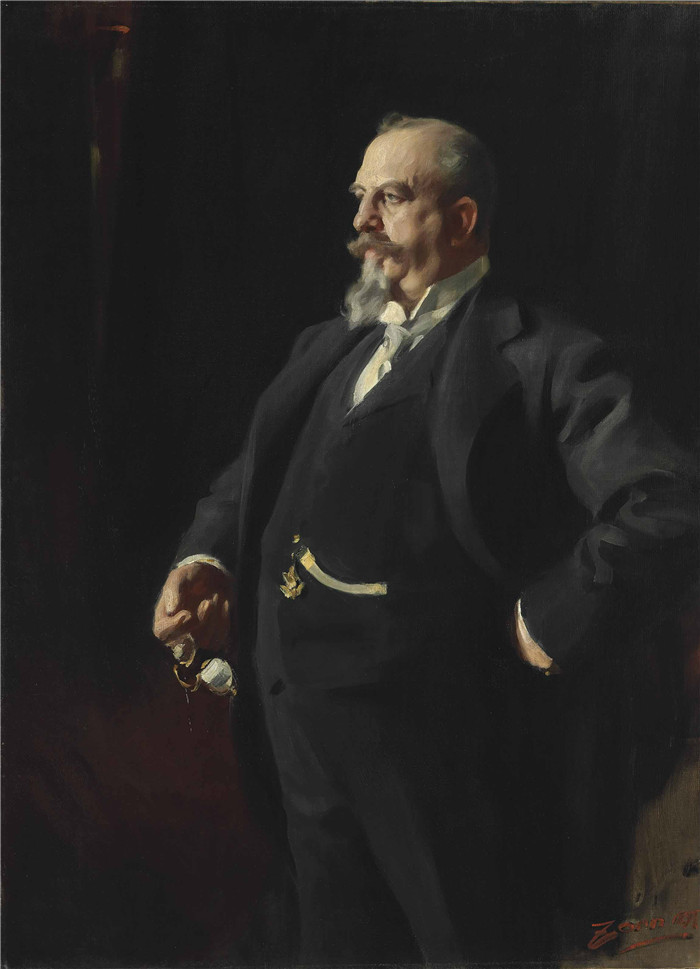 安德斯·佐恩(Anders Zorn)作品-Portrait of Adolphus Busch