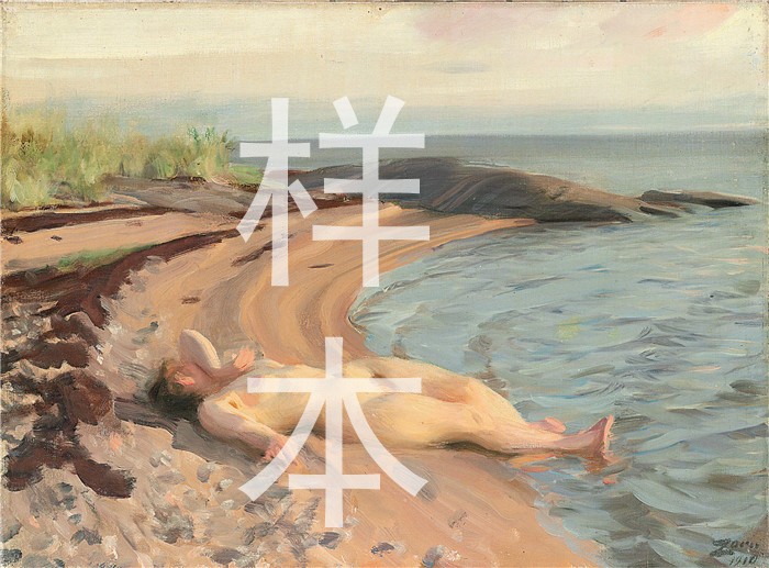 安德斯·佐恩（Anders Zorn）作品-在海滩上