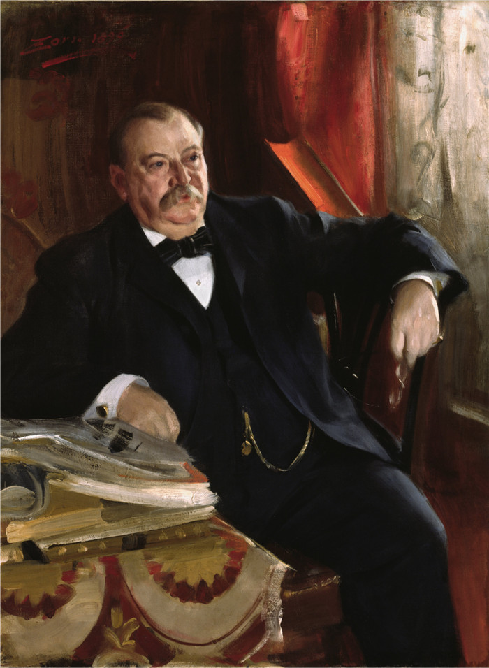 安德斯·佐恩(Anders Zorn)作品-President Grover Cleveland