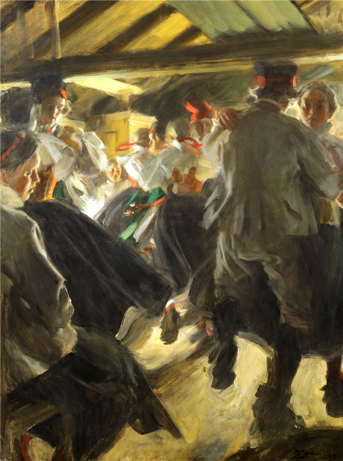 安德斯·佐恩(Anders Zorn)作品-Tanz in der Gopsmorkate