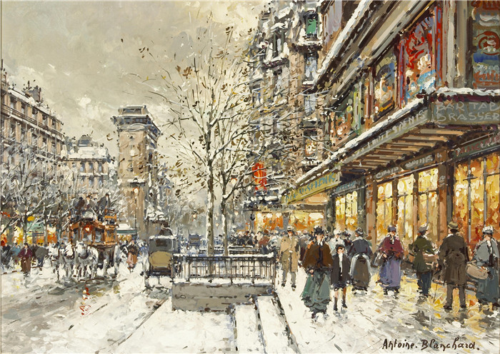 安托万·布兰查德（Antoine Blanchard）-Porte St. Denis， 冬季