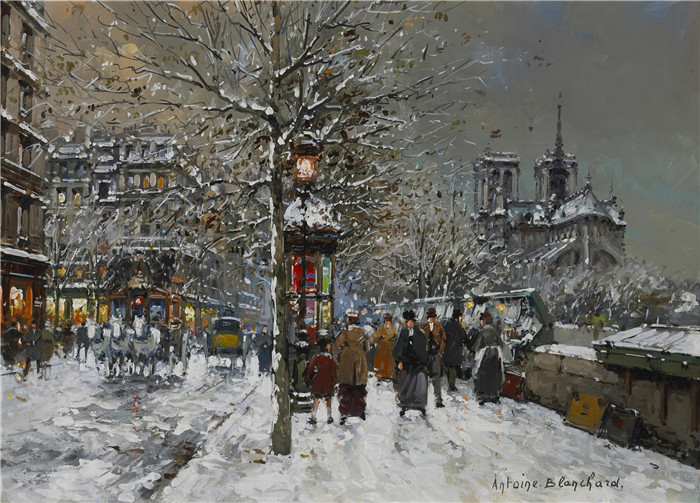 安托万·布兰查德（Antoine Blanchard）-城市油画25