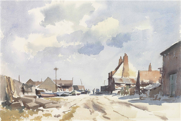 爱德华·西戈( Edward Seago)- 萨福克渔村