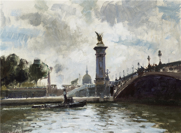 爱德华·西戈（ Edward Seago）- 亚历山大三世桥，巴黎