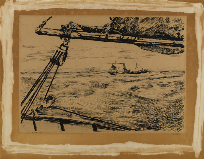 让·亨德里克·维西恩布鲁奇(jan hendrik Weissenbruch)作品-De Trekvliet, 1870