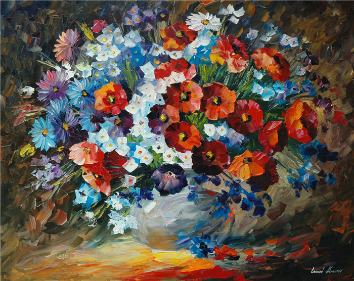 列昂尼德·阿夫列莫夫(Leonid Afremov)油画-静物（26）
