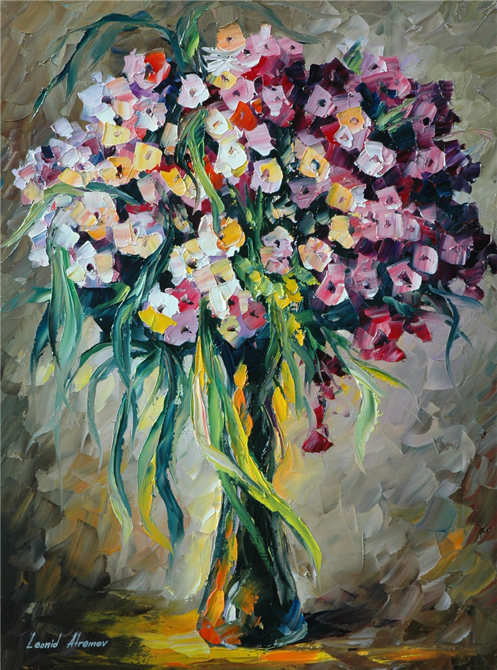 列昂尼德·阿夫列莫夫(Leonid Afremov)油画-静物（4）
