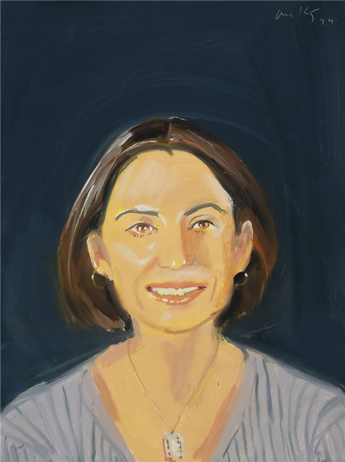 阿历克斯·卡茨（Alex Katz）作品-ahn smiles