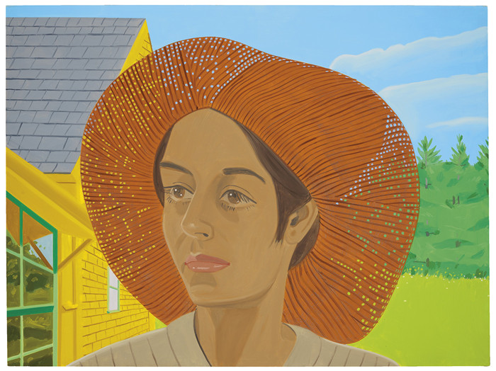 阿历克斯·卡茨（Alex Katz）作品-橙色帽子