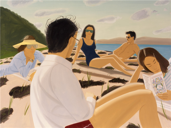阿历克斯·卡茨（Alex Katz）作品-沙滩