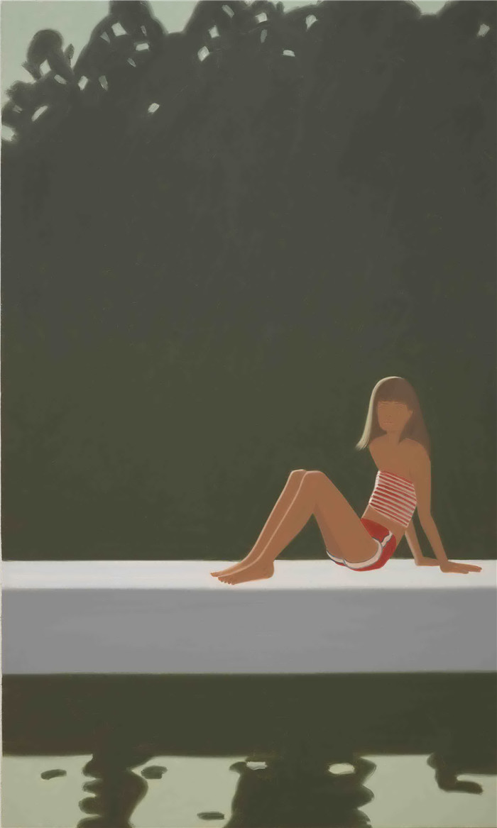 阿历克斯·卡茨（Alex Katz）作品-在木筏上