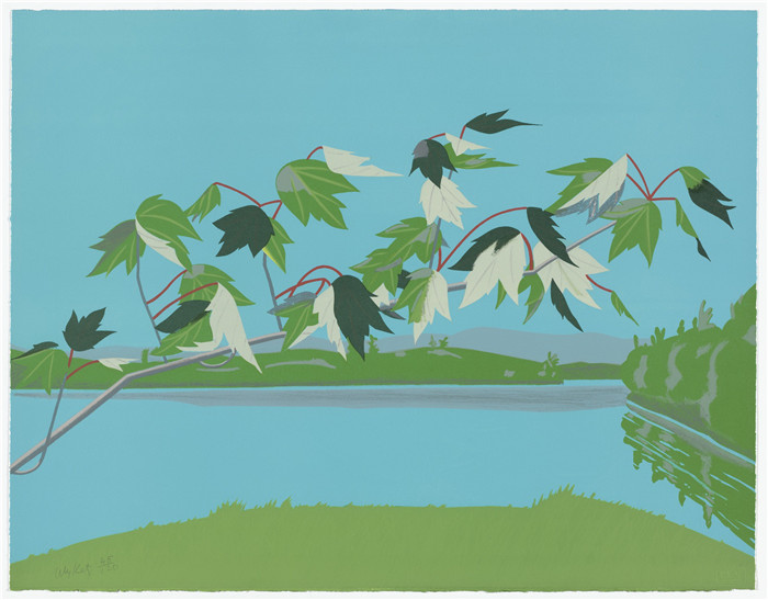阿历克斯·卡茨(Alex Katz)作品-Late July 1 from Ten Lithographs by Ten Artists. 1971
