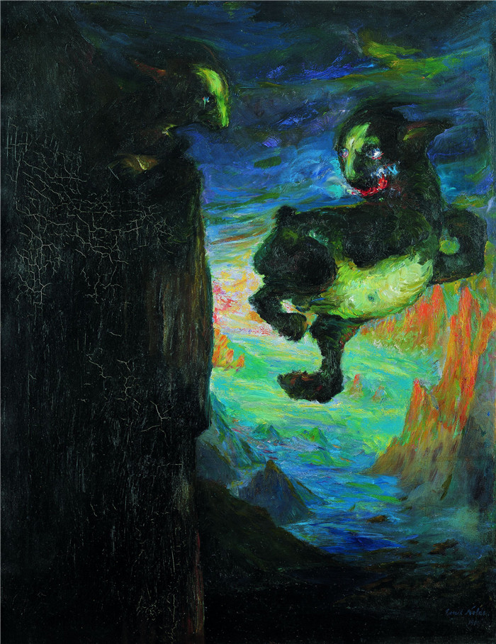 埃米尔·诺尔德（Emil Nolde）作品-动物静物 15