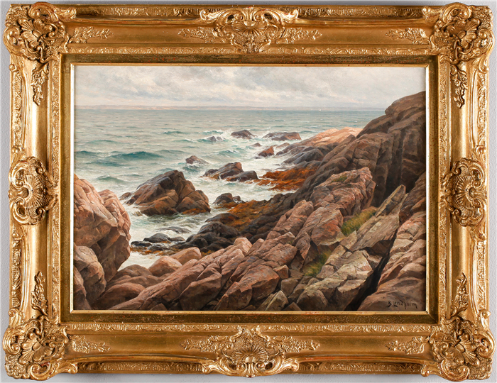 伯纳德·林登霍姆（ Berndt Lindholm）作品 –海岸. 45 x 64 cm