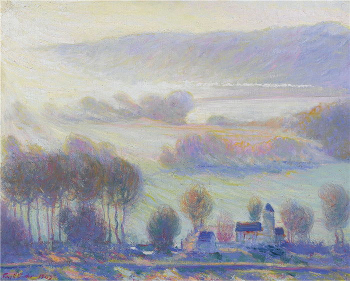 西奥多·厄尔·巴特勒（Theodore Earl Butler）作品-吉维尼山谷，老磨坊，1903年