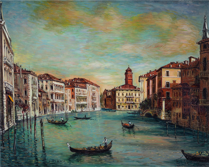 乔治·德·基里科（Giorgio de Chirico）高清作品-威尼斯，1966年
