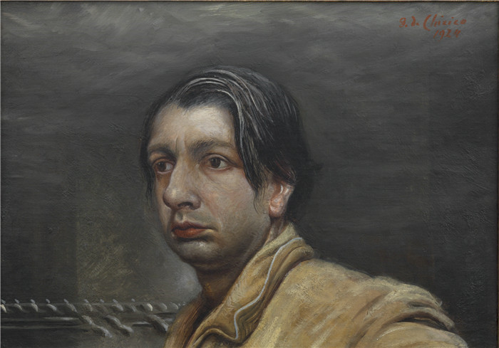乔治·德·基里科(Giorgio de Chirico)高清作品-《自画像》,1924年