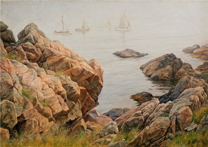 伯纳德·林登霍姆（ Berndt Lindholm）作品 –渔夫 晨雾