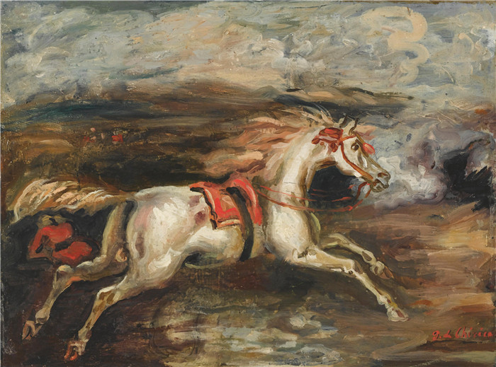 乔治·德·基里科（Giorgio de Chirico）高清作品-逃跑的马