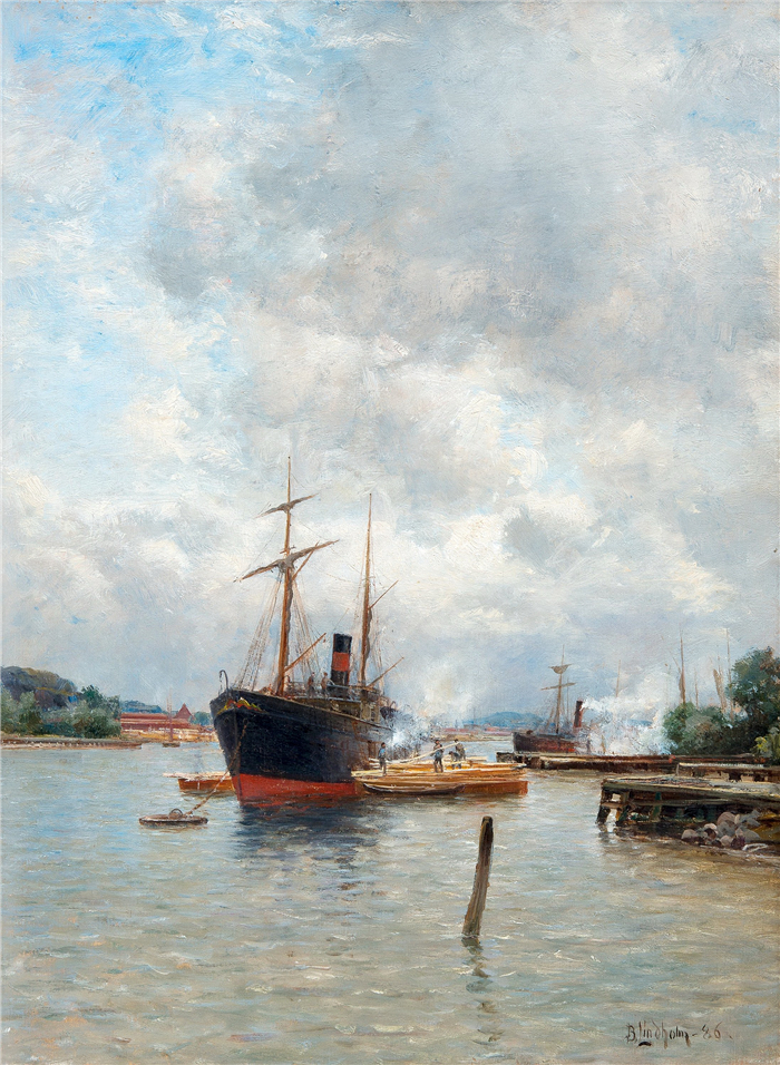 伯纳德·林登霍姆（ Berndt Lindholm）作品 –在港口