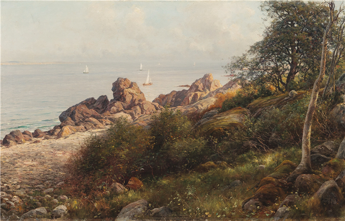 伯纳德·林登霍姆（ Berndt Lindholm）作品 –海岸景观，1898年