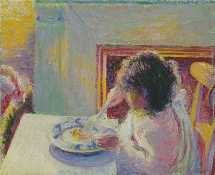 西奥多·厄尔·巴特勒（Theodore Earl Butler）作品-早餐，1897年