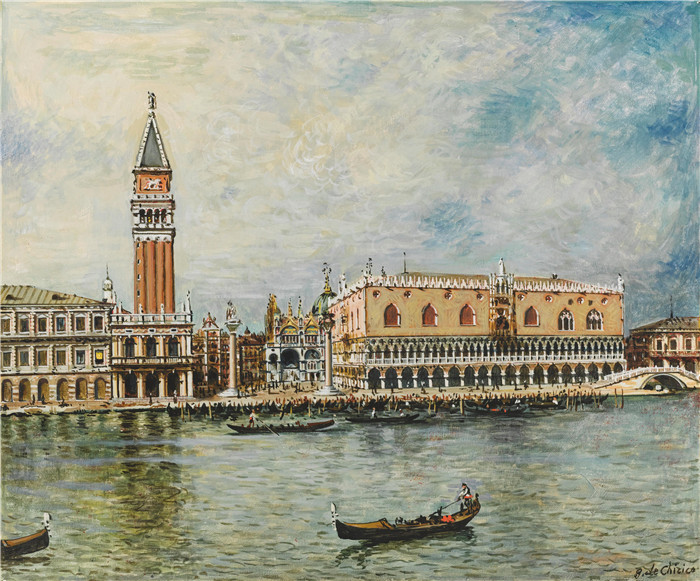 乔治·德·基里科（Giorgio de Chirico）高清作品-威尼斯，杜卡莱宫（2）