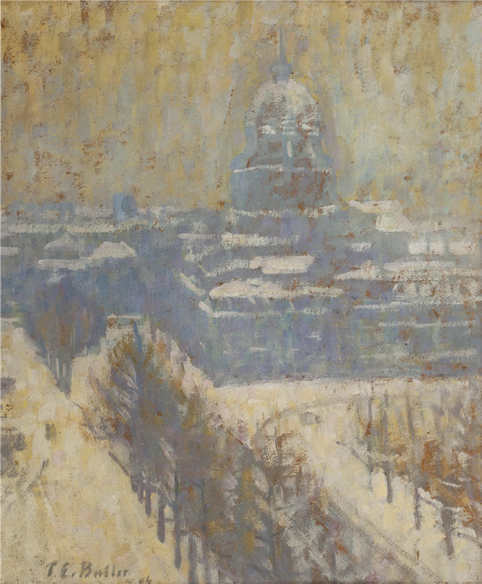 西奥多·厄尔·巴特勒(Theodore Earl Butler)作品-view of the invalides 1904