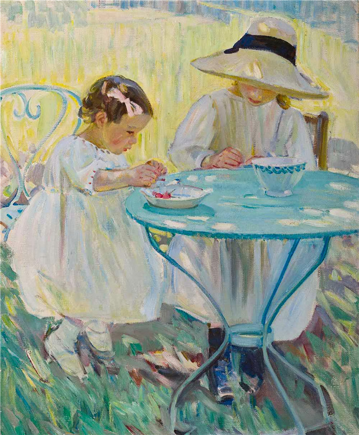 海伦·加洛韦·麦克尼科尔（Helen Galloway McNicoll）作品-樱桃时间