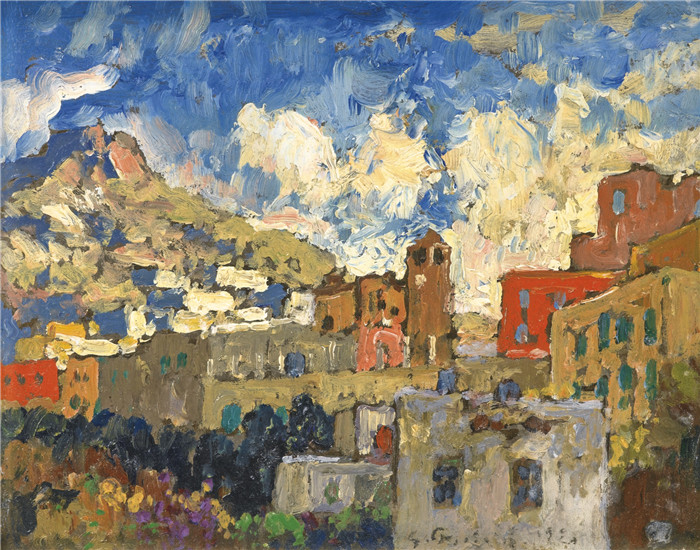 康斯坦丁·伊万诺维奇·戈巴托夫(konstantin lvanovich gorbatov)油画-VIEW OF CAPRI